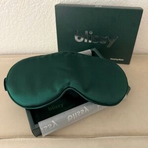 blissy 100% Mulberry SILK Sleep Mask Emerald Green OSFA Luxury Sleep